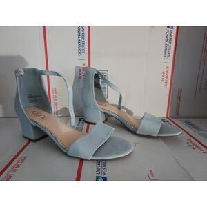 Sugar Womens Size 6.5 Noelle Baby Blue Micro Heel Ankle Strap Shoes #t6